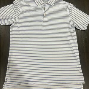 Peter Millar White and Blue Polo Shirts